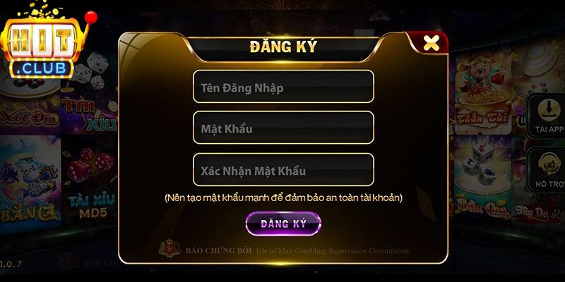 Đăng ký Hitclub các bước chi tiết